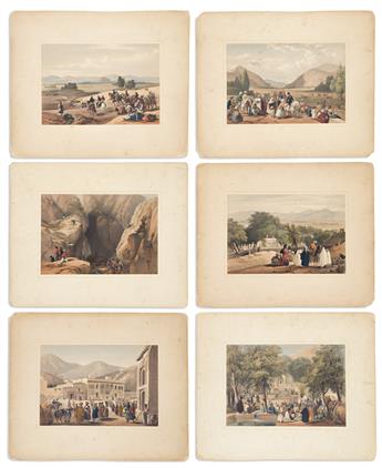 (AFGHANISTAN.) James Atkinson. 15 hand-colored lithographed plates from the deluxe edition of Sketches of Afghaunistan.